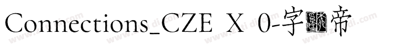 Connections_CZE X 0字体转换